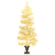 Albero di Natale Preilluminato con Vaso Bianco 120 cm in PVC 344652