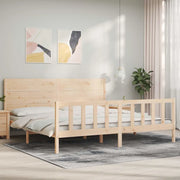 Giroletto senza Materasso-Struttura Letto 200x200 cm in Legno Massello di Pino 197423