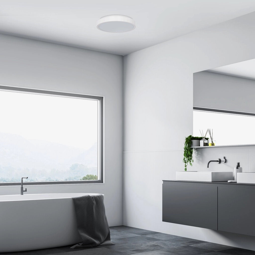 Plafoniera bagno rotonda Ø35 bianca IP44 LED 36W Rabalux