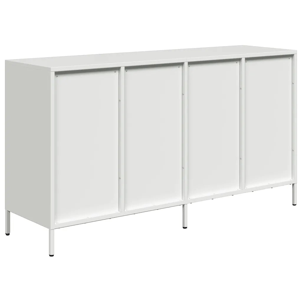Credenza Bianca 135x39x73,5 cm in Acciaio Laminato a Freddo 3307172