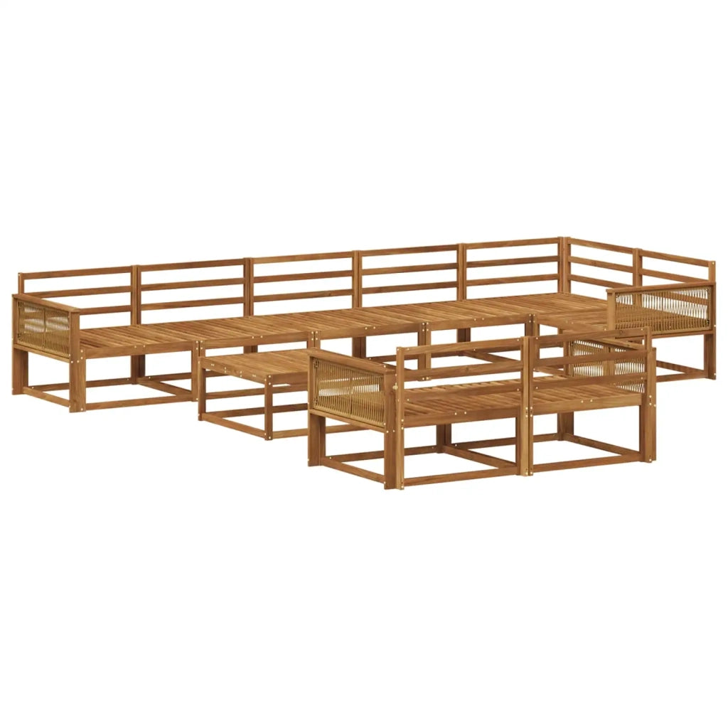 Set di divani da esterno 9 pcs Naturale