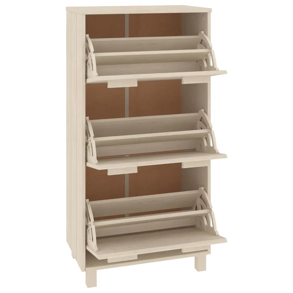 Scarpiera HAMAR ambra 59,5x35x117 cm in Legno Massello di Pino 340512