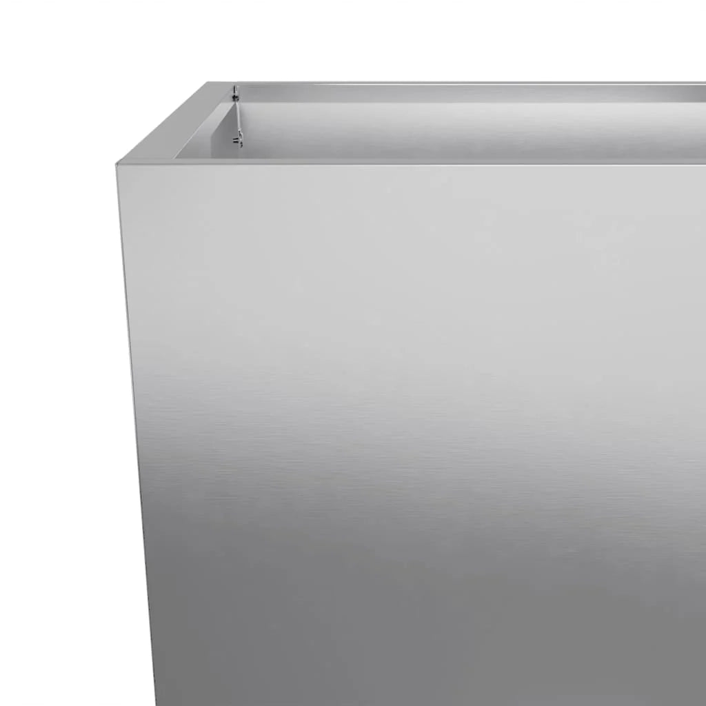 Fioriera rialzata per piante fiori terrazza giardino 45 x 45 x 75 cm acciaio zincato grigio 02_0037611