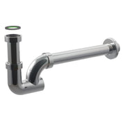 SIFONE SCARICO A COLONNA IN OTTONE CROMATO SENZA PILETTA PER LAVABO A COLONNA CON ISPEZIONE - ATTACCO PILETTA 1 - SCARICO ø26X250 MM  - BON