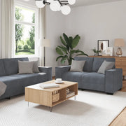 Set di Divani 3 pz con Cuscini Grigio Scuro in Velluto 3324619