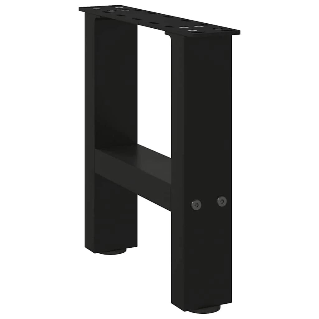 Set di 2 gambe per tavolino da caffè quadrate dal design moderno 30 x 30 cm con piedini regolabili in acciaio nero 02_0057492