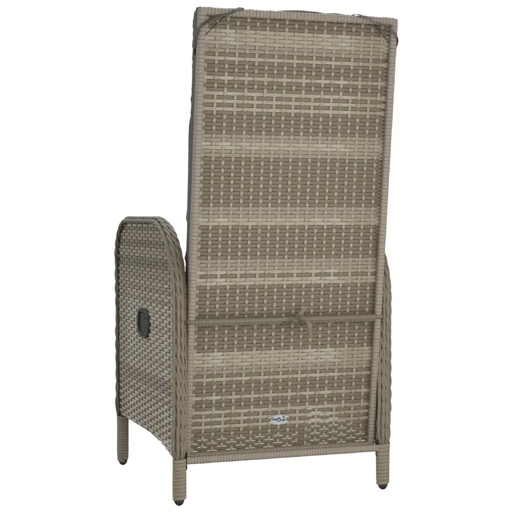 Sedie da Giardino 2 pz | Sedie da Esterno in Polyrattan Grigio