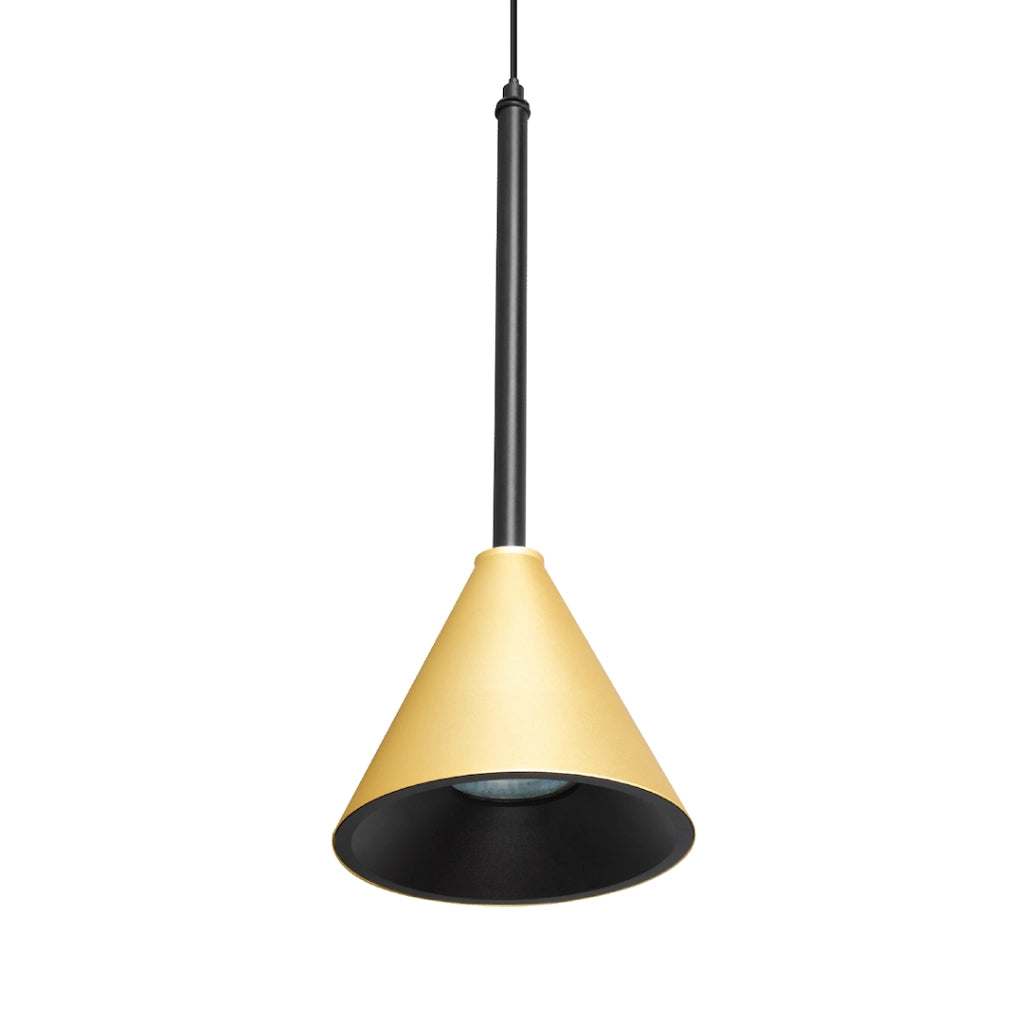Lampada a sospensione Cone oro/nero 1 luce GU10 Milagro