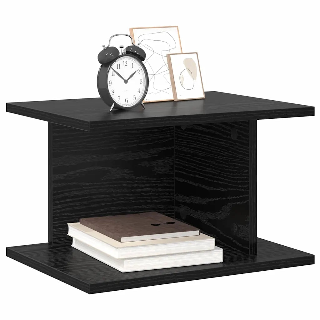 Comodino Rovere Nero 40 x 30 x 25 cm Legno ingegnerizzato 891170