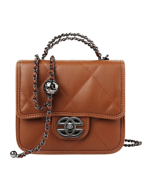 Borsa a tracolla da donna in vera pelle, stile vintage, ideale per college o lavoro, colore marrone.