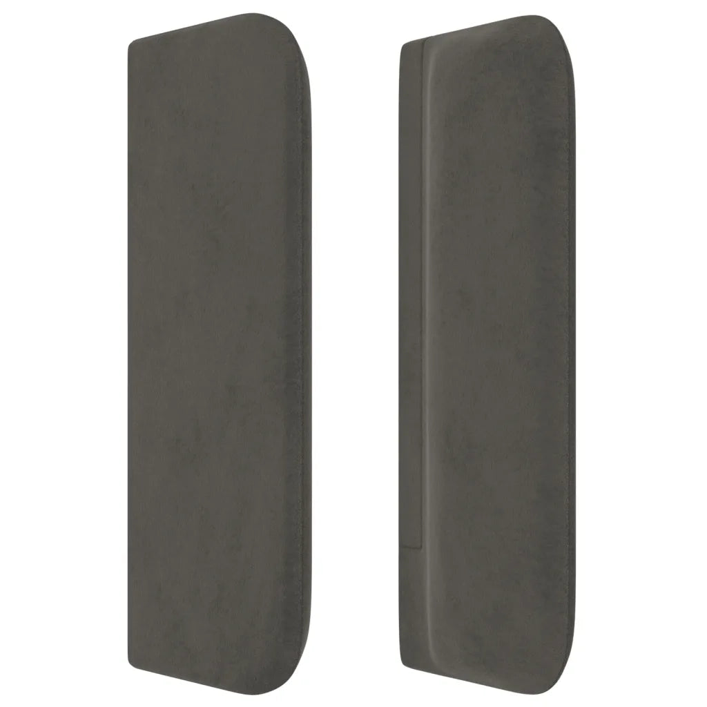 Testiera ad Orecchio Grigio Scuro 183x16x78/88 cm in Velluto 3118549