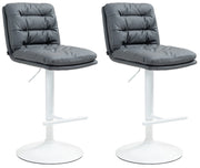 Set di 2 sgabelli da bar Damar in ecopelle bianca 4