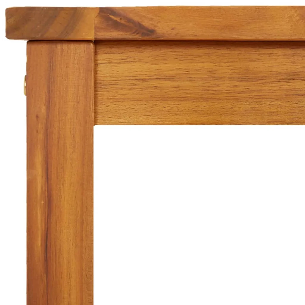 Panca da giardino mobili da esterno per patio terrazza 80 x 35 x 45 cm legno massello di acacia 02_0011332