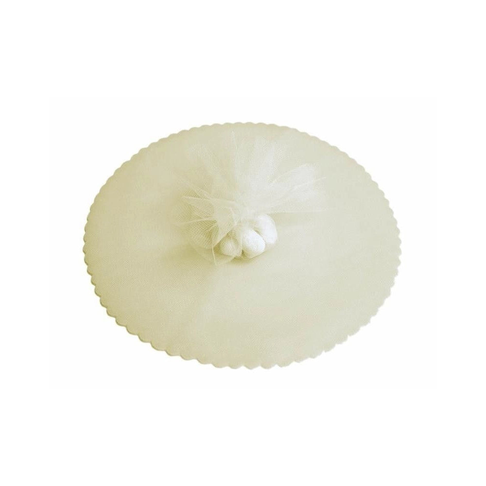 Trade Shop - 50 Veli Tulle Per Bomboniere Tondo Organza Matrimoni Battesimi Lauree Confetti -