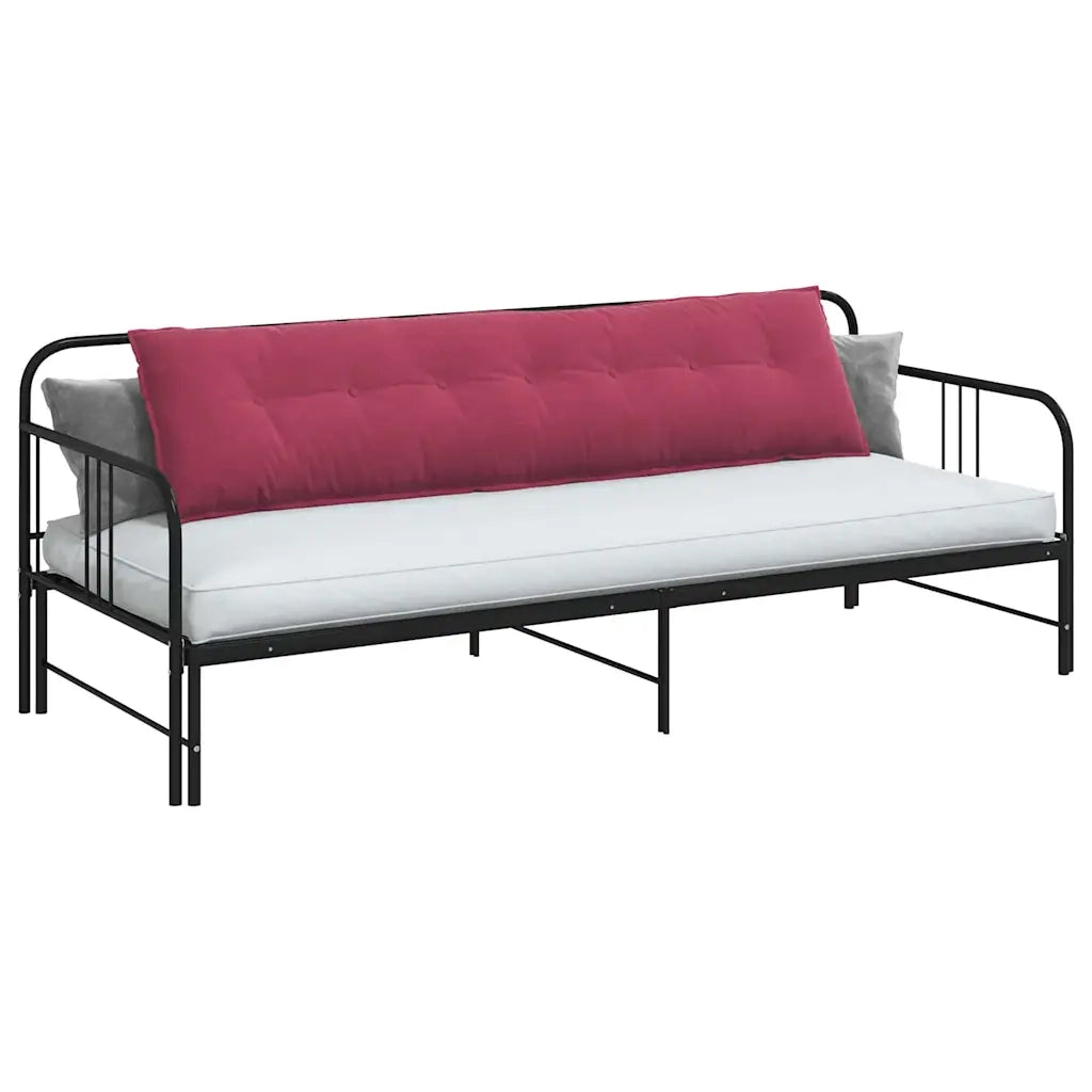 Cuscino per Schiena Rosso Vino 200 x 50 cm Tessuto in Cords 42014981