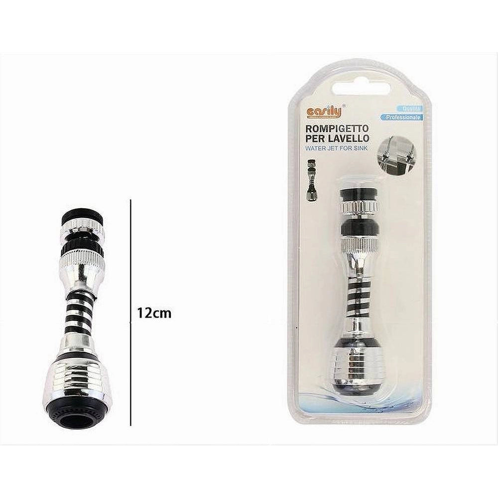 Trade Shop - Aeratore Rompigetto Lavello Rubinetto Cucina Cromato Nero Filtro Snodato 87167 -