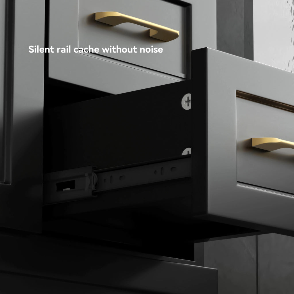 Armadietto Bagno con Cassetti ¨C MINIMAL ¨C Nero, 75 cm