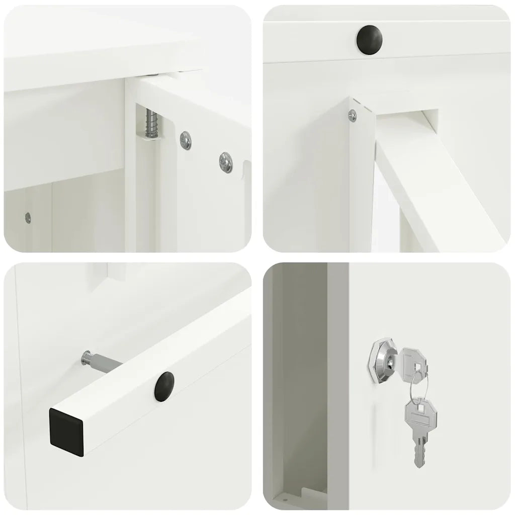 cassetta postalepastkastei Bianco 30 x 20 x 55 cm Acciaio CFW3532835