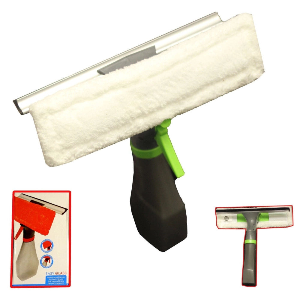 Trade Shop - Pulisci Pulitore Vetri Lavavetri Spruzzino Manuale Panno Microfibra 200ml -