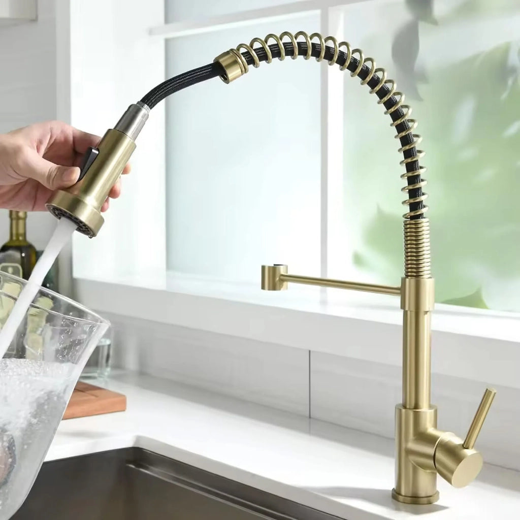 Punta Con Aeratore Per Rubinetto Da Cucina Rea Colin Brush Gold