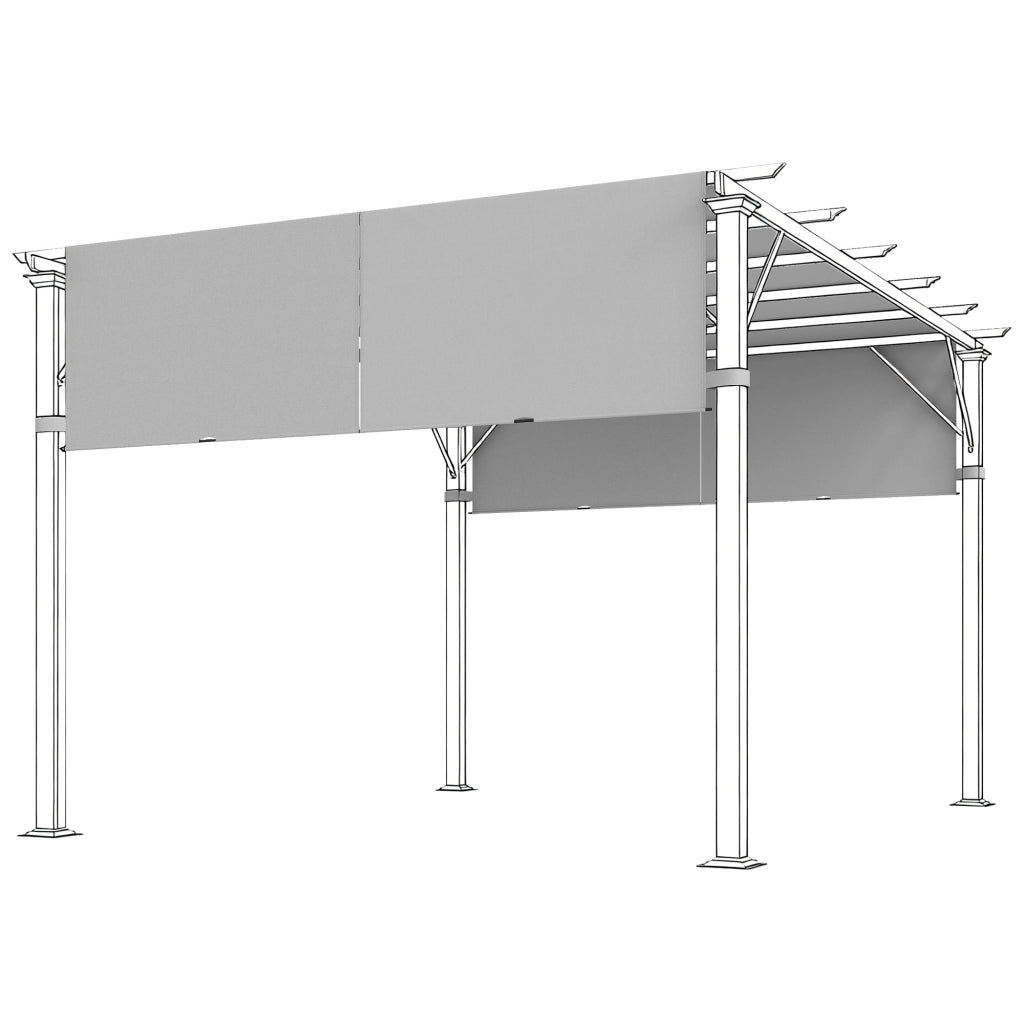 Tenda da sole per pergola con protezione UV ¨C zephmum ¨C Grigio chiaro 300x300 cm