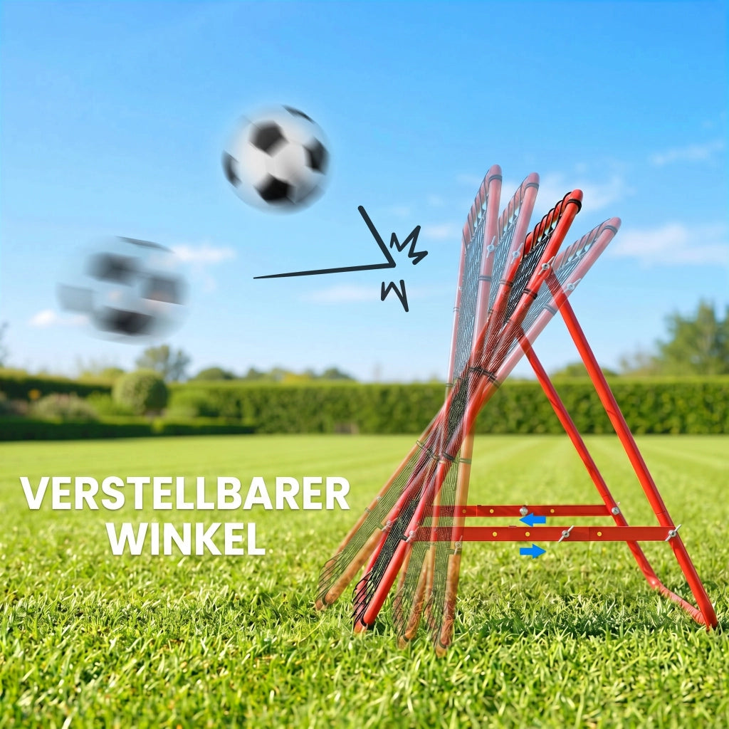Rimbalzatore Calcio Regolabile ¨C Zephmum ¨C Rosso 84x84 cm
