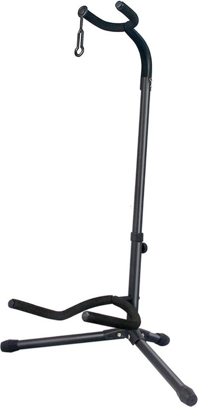 Standaardo per Chitarra - Regolabile tra 51cm e 61cm - Per Chitarre Acustiche e Elettriche - Ripiegabile - Opportuno - Basso Chitarra Banjo Viola Chitarra Acustica Elettrica - Nero