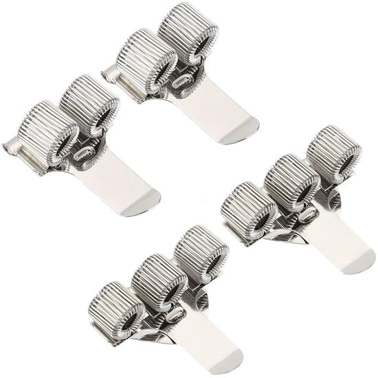 Penholder Metallico - 4 Pezzi - Inclusi Viti - Leggero - Sostenibile - Adatto Per Notebook - Penna Tenera