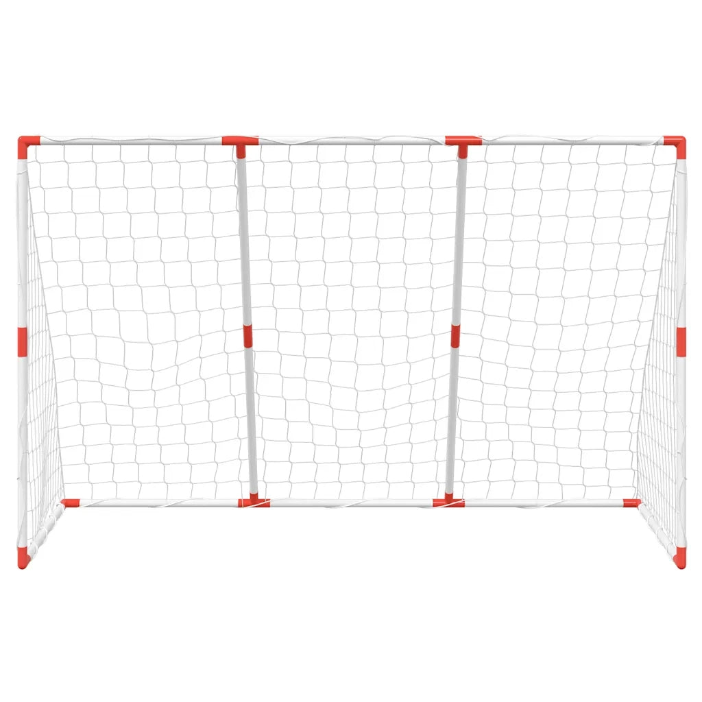 Porte Calcio Bambini con Palloni 2 in 1 Bianche 184x64x124 cm 4008437
