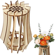 Vaso 3D in legno, piccole vasi per decorazione da tavolo, fiasca da bouquet in legno come decorazione per camera o ufficio, vaso da bouquet per fai-da-te per rose artificiali, fiori di ciliegio, zinnie, tulipani