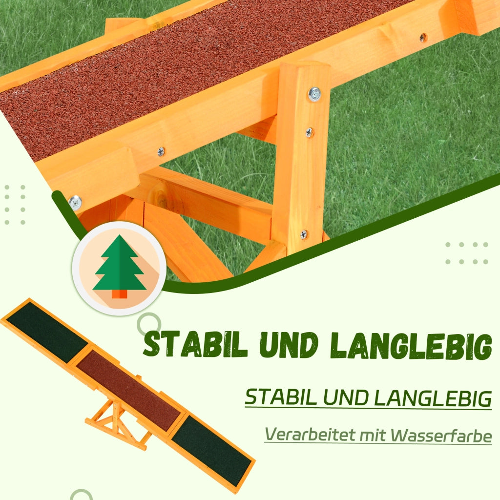 Giochi da arrampicata in legno di pino con superficie antiscivolo per cani fino a 30 kg colore legno naturale