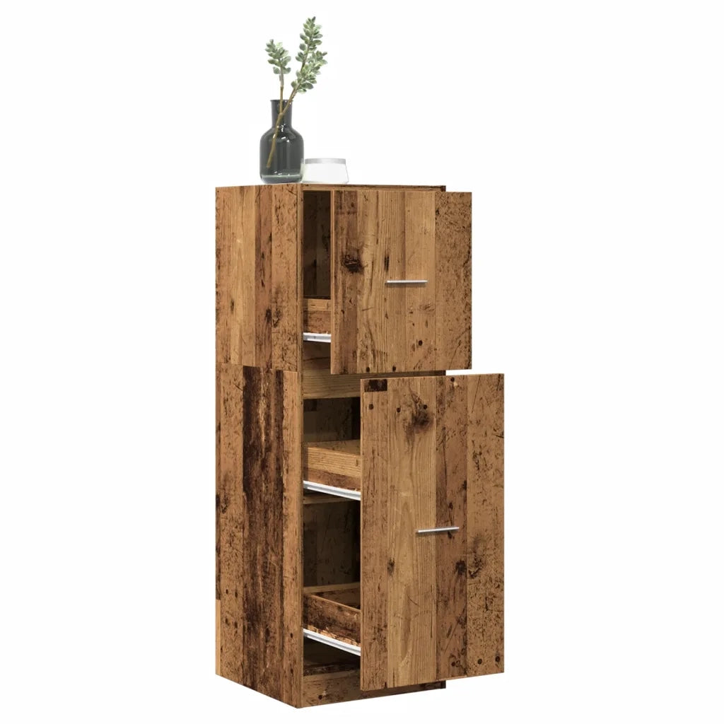 vidaXL Armadietto da Farmacia Legno Vecchio 40x41x118 cm in Truciolato