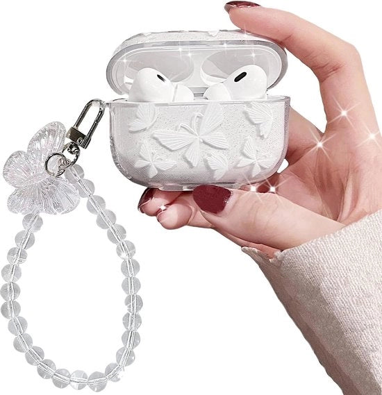 Casochi schoccorientati trasparenti per AirPods - con chiusura a molla - visibilità LED - caricatore per AirPods 2/1.
