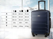 Borsa a rotella per bagaglio 55x40x20 cm piccola valigetta con ruote