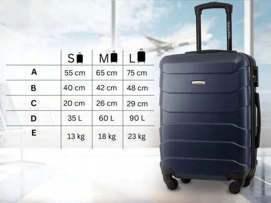 Borsa a rotella per bagaglio 55x40x20 cm piccola valigetta con ruote