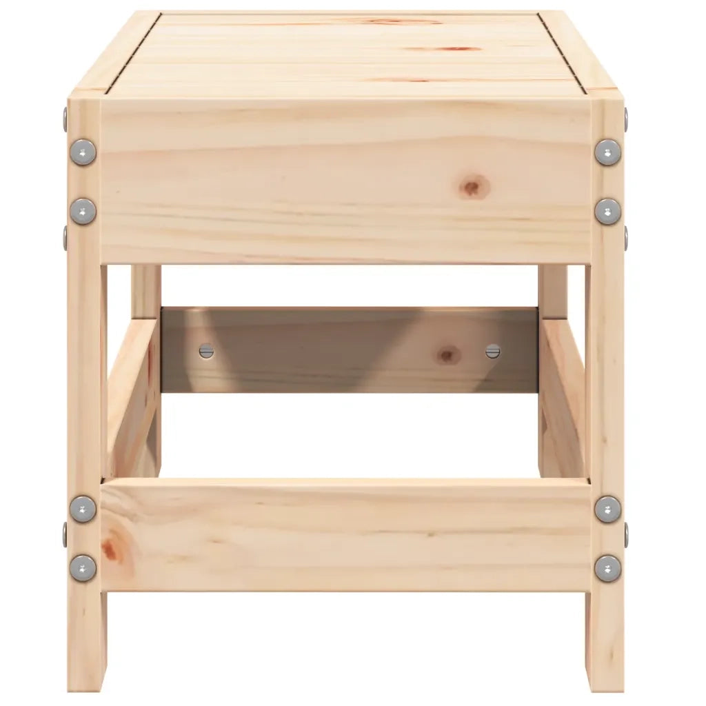 Sedia da giardino-Poggiapiedi da Giardino 62x30x32 cm in Legno Massello di Pino