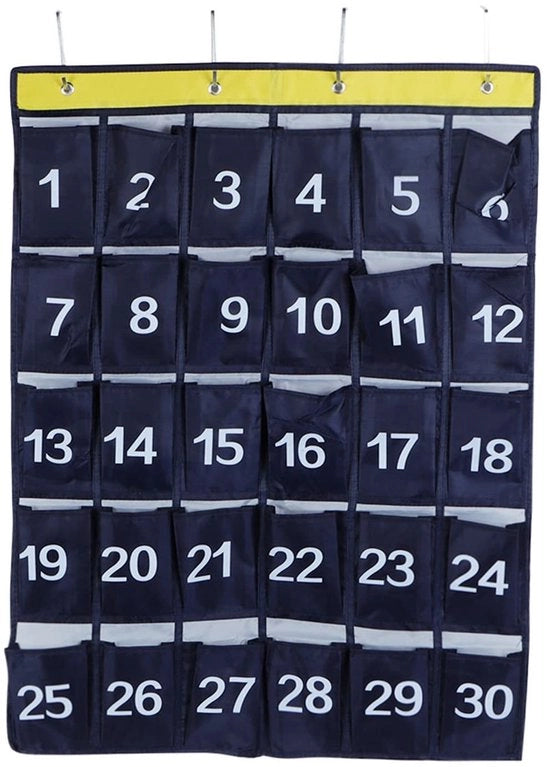Organizzatore per parete 30 contenitori - Telefoniera - Accessorio per classe - Dimensioni 79 x 60 cm