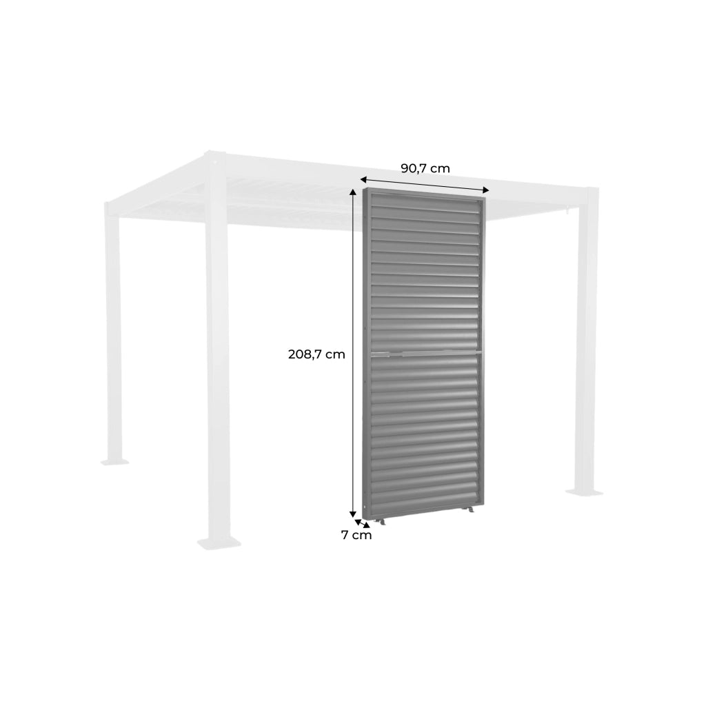 Persiana con lamelle orientabili 1m in alluminio per pergola