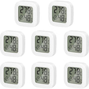 8 pezzi Mini LCD Termometro e Umidistato Digitale per Interni - Ideale per Camere da Bambini, Uffici, Salotti e Frigoriferi