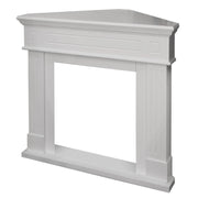 Cornice per camino ad angolo rivestimento in legno L110xP63xH102 Ford Bianco