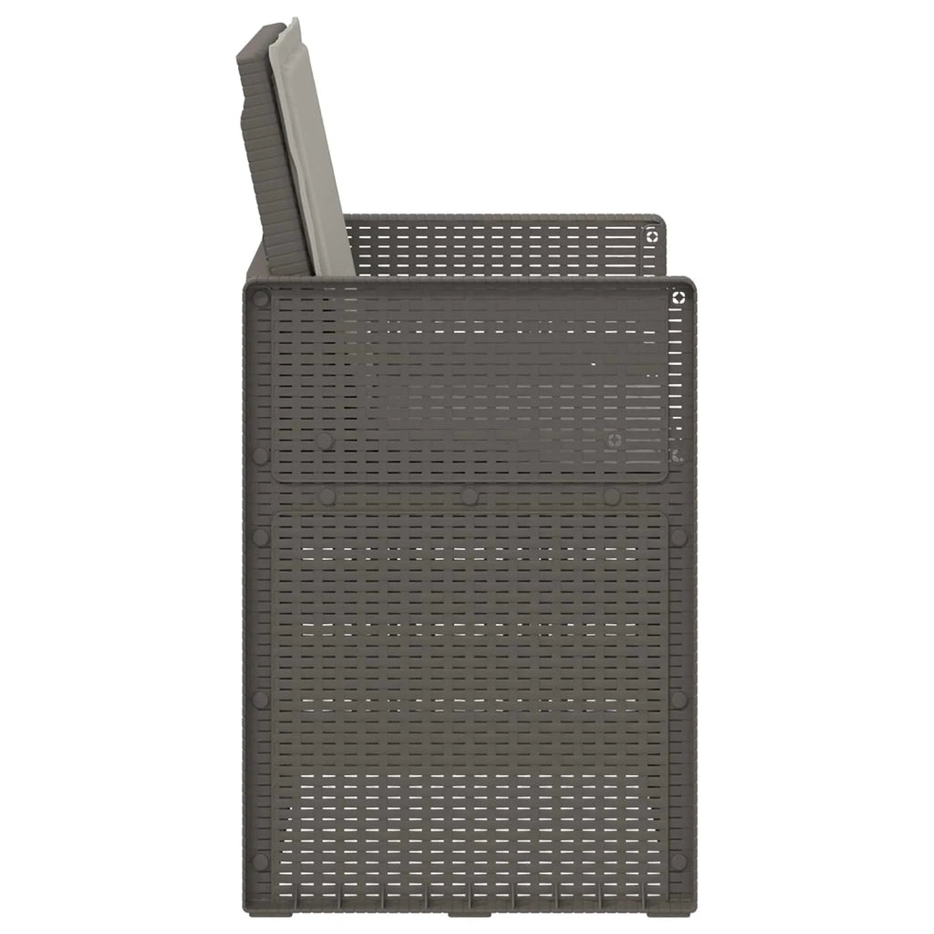 Sedie da pranzo da giardino 2 pcs Grigio Chiaro PP