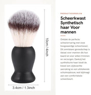 Kit di rasatura per uomo - Spazzola da barba in sintetico - Set di rasatura - Sapone da barba - Raschietto - Spazzola da barba con asta - Kit da barbiere - Spazzola da barba con setole