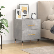 Comodino Grigio Cemento 40x35x47,5 cm in Legno Multistrato 827268