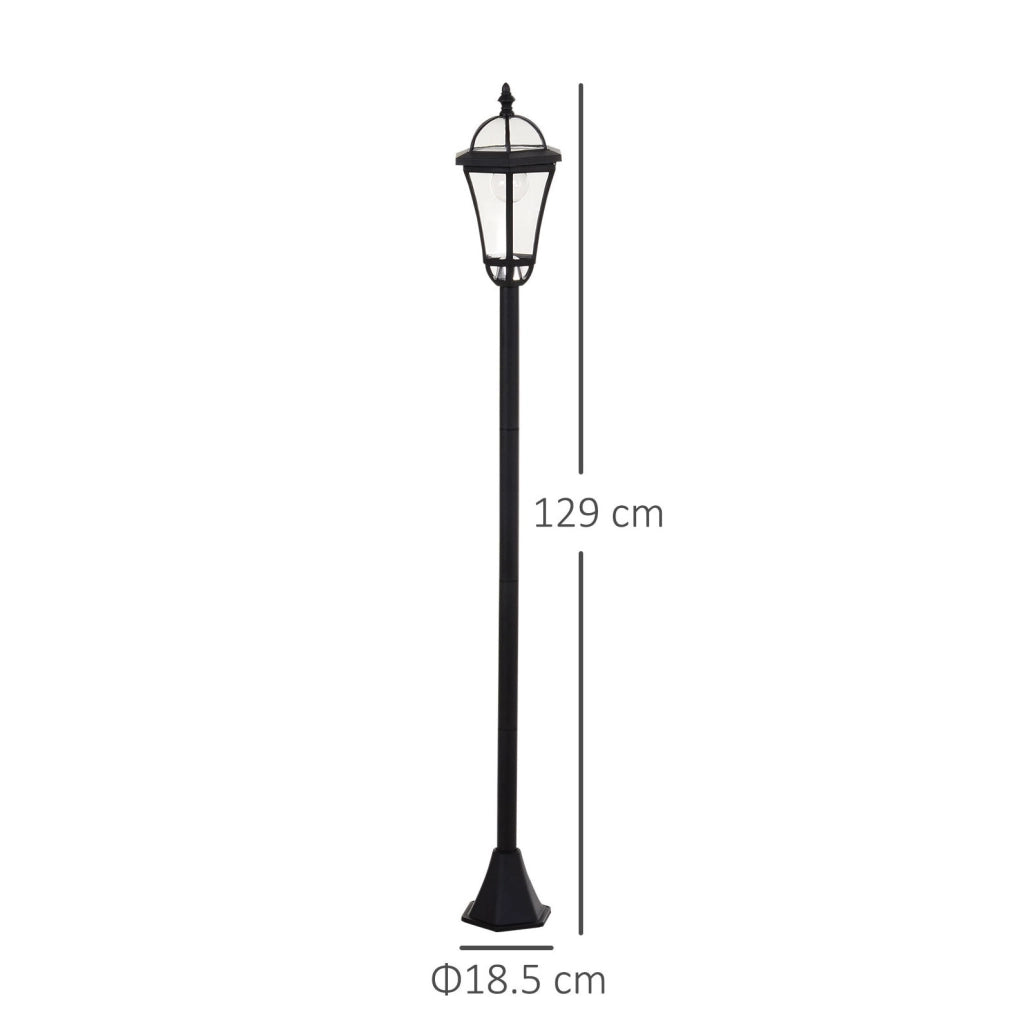 Set di 2 lanterne solari LED da giardino IP44 nere