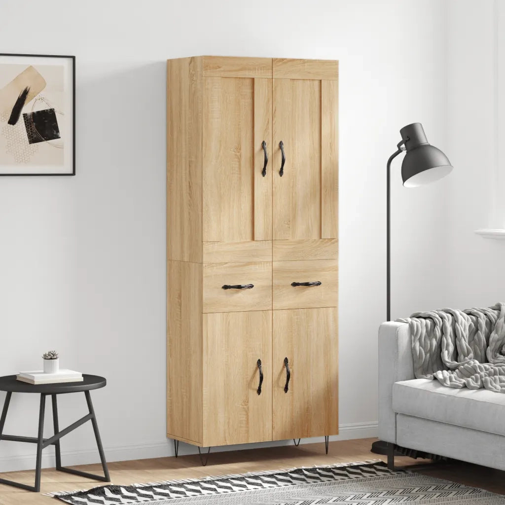 Credenza Rovere Sonoma 69,5x34x180 cm in Legno Multistrato 3199908
