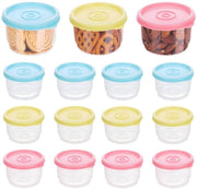 Confezione di conservazione a 12 pezzi - Riciclabile - In plastica - Chiusa ermeticamente - Stivabile - 160 ml - Adatto per microonde e congelatore - Scatola di conservazione