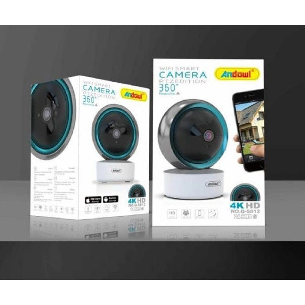 Trade Shop - Ip Camera Smart Camera Multifunzione Wifi Q-s812 Rotazione 355° 2 Mp Nightvision -