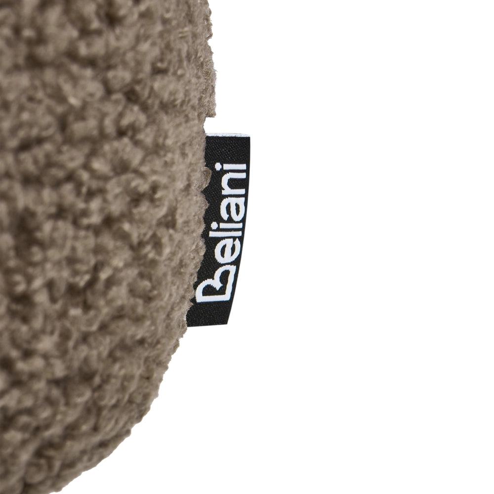 Set di 2 sedie Sedie da pranzo Marrone Teddy Bouclé con braccioli Schienale traforato Gambe in metallo nero