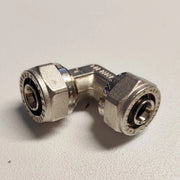 Raccordo 20x20mm curvo gomito doppio a stringere per tubo multistrato