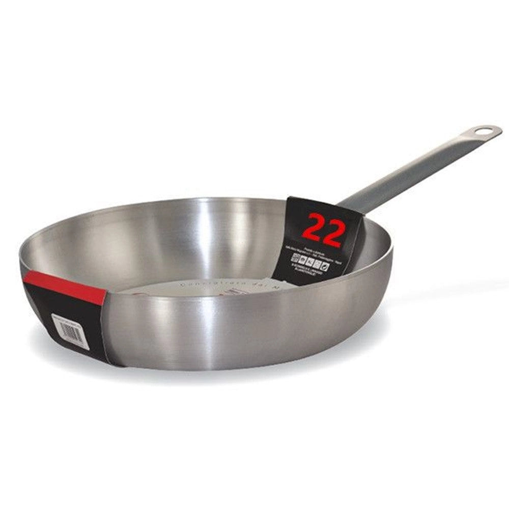 Trade Shop - Padella Alta Saltapasta Professionale In Alluminio Per Mantecare Spadellare ø22-26cm -